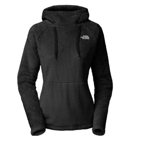 The North Face Black Fur Velour Velvet Sherpa Fleece Sweatshirt Sweater Jacket M - Picture 7 of 7